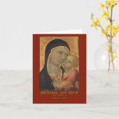 Madonna mit Kind von Sano di Pietro Karte (Gelbe Blume)