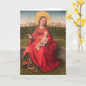 Madonna mit Kind Weihnachtskarte Karte (Gelbe Blume)
