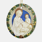MADONNA MIT KINDERLEINEM Blue Saphire Keramikornament (Links)