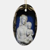 MADONNA MIT KINDERLEINEM Blue Saphire Keramikornament (Rechts)