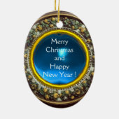 MADONNA MIT KINDERLEINEM Blue Saphire Keramikornament (Hinten)