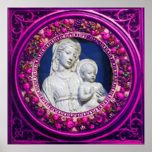 MADONNA MIT KINDERRENAISSANCE FLORAL CROWN POSTER (Vorne)