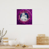 MADONNA MIT KINDERRENAISSANCE FLORAL CROWN POSTER (Küche)