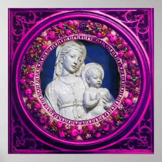 MADONNA MIT KINDERRENAISSANCE FLORAL CROWN POSTER (Vorne)