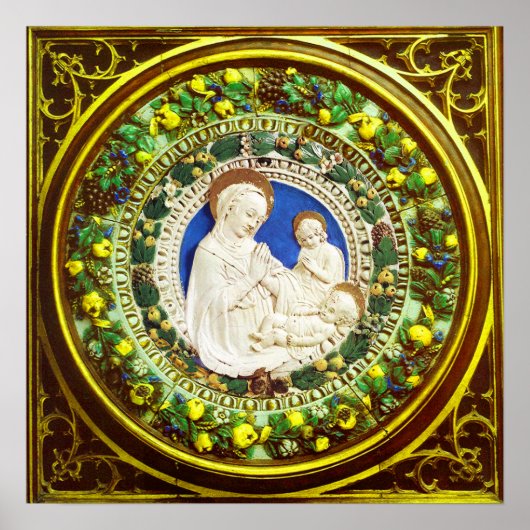 MADONNA MIT KINDERRENAISSANCE FLORAL CROWN POSTER (Vorne)