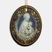 MADONNA MIT KINDrundem blauem Saphir Keramikornament (Rechts)