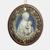 MADONNA MIT KINDrundem blauem Saphir Keramikornament (Links)