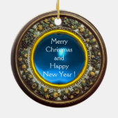 MADONNA MIT KINDrundem blauem Saphir Keramikornament (Hinten)