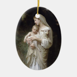 Madonna mit Lamb - Bouguereau Keramik Ornament