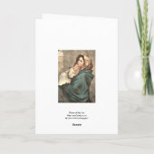Madonna mit Scarf Holds Feiertagskarte (Rückseite)