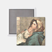 Madonna mit Scarf Holds Magnet (Vorderseite/Rückseite)