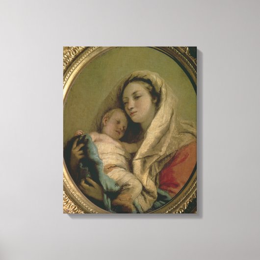 Madonna mit schlafendem Kind, 1780er Leinwanddruck (Vorderseite)