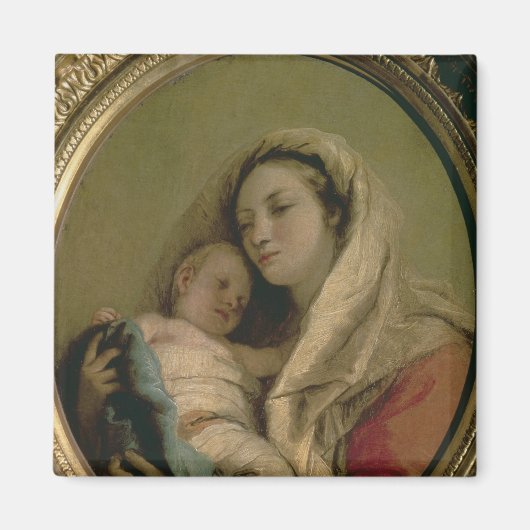 Madonna mit schlafendem Kind, 1780er Magnet (Vorne)