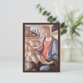 Madonna mit zwei Engeln, von Sandro Botticelli Postkarte (Stehend Vorderseite)