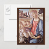 Madonna mit zwei Engeln, von Sandro Botticelli Postkarte (Vorne/Hinten)