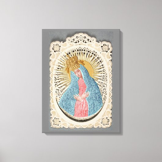 Madonna Queen of Heaven on Lace Leinwanddruck (Vorderseite)