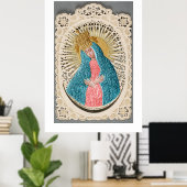 Madonna Queen of Heaven on Lace Poster (Heimbüro)