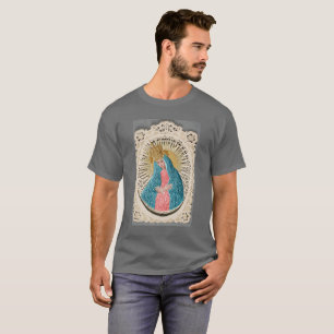 Madonna Queen of Heaven on Lace T-Shirt