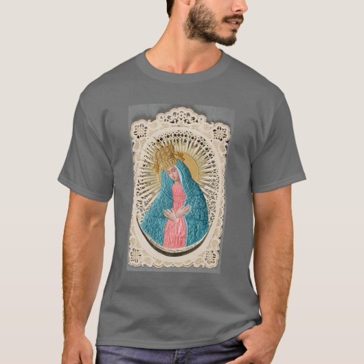 Madonna Queen of Heaven on Lace T-Shirt (Vorderseite)