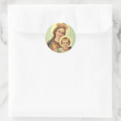 Madonna segnete Mary mit dem Baby Jesus Runder Aufkleber (Tasche)