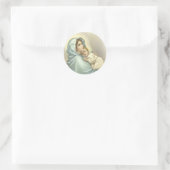 Madonna segnete Mary mit dem Baby Jesus Runder Aufkleber (Tasche)