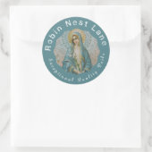Madonna Selige Jungfrau Mary Lily Runder Aufkleber (Tasche)