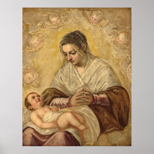 Madonna Stars Jacopo Tintoretto Kunstgedicht Poster (Vorne)
