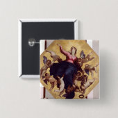Madonna trug durch Engel (Deckenfresko) Button (Vorne & Hinten)