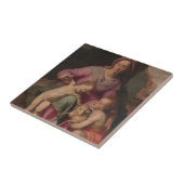 Madonna u. Kind mit Johannes der Baptist Fliese (Seite)
