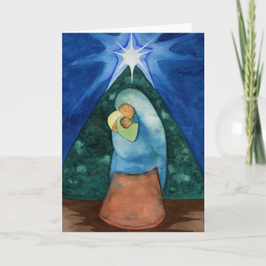 Madonna u. Kinderkarte Feiertagskarte (Vorderseite)