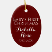 Madonna und Baby's First Christmas Ornament (Hinten)