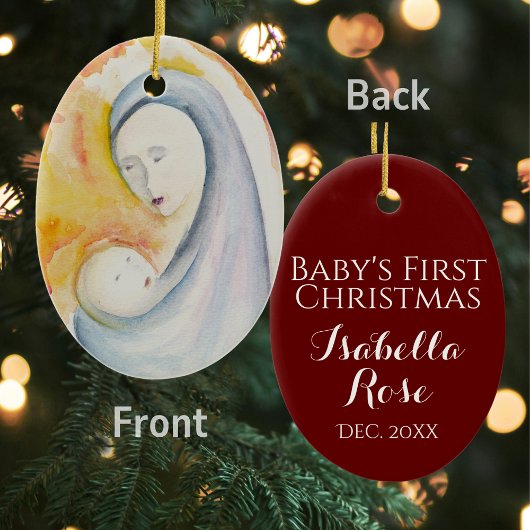 Madonna und Baby's First Christmas Ornament
