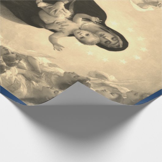 MADONNA UND CHILD CHRISTMAS GIFT WRAP Bouguereau Geschenkpapier (Ecke)