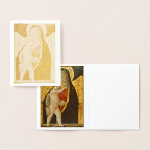 Madonna und Child Gold Fossilienpass Folienkarte