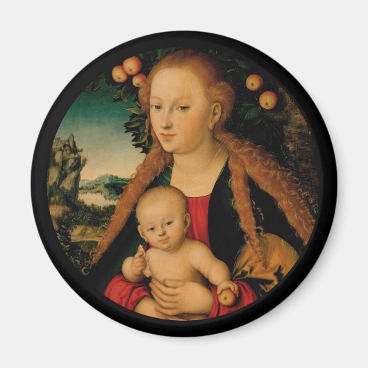 Madonna und Christ Child under Apple Tree Magnet (Vorne)