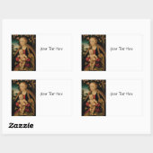 Madonna und Christ Child under Apple Tree Rechteckiger Aufkleber (Blatt)