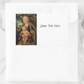 Madonna und Christ Child under Apple Tree Rechteckiger Aufkleber (Tasche)