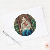 Madonna und Christ Kind Runder Aufkleber (Umschlag)