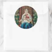Madonna und Christ Kind Runder Aufkleber (Tasche)