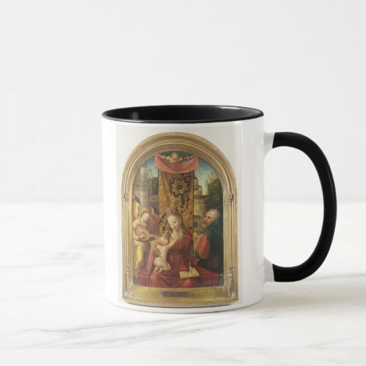 Madonna und das Kind inthronisiert Tasse (Rechts)