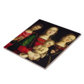 Madonna und das Kind mit Johannes der Baptist Fliese (Seite)