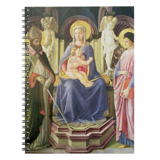 Madonna und das Kind mit SS. Mild und Justin, Notizblock (Vorderseite)