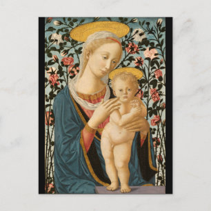 Madonna und Jesuskind Jungfrau Maria Vintage-Kunst Postkarte