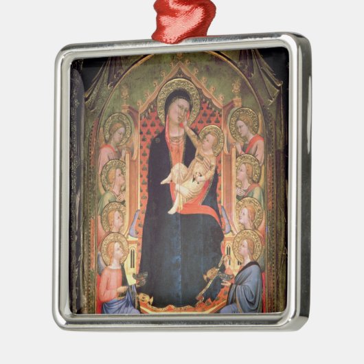 Madonna und Kind, 1347 Silbernes Ornament (Links)
