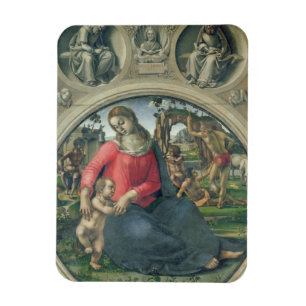 Madonna und Kind, 1490-95 (Öl auf Platte) Magnet