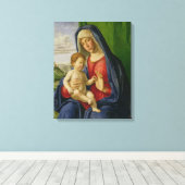 Madonna und Kind, 1490er Leinwanddruck (Insitu (Holzboden))