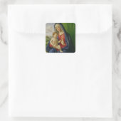 Madonna und Kind, 1490er Quadratischer Aufkleber (Tasche)