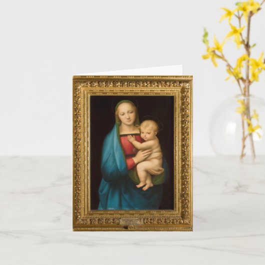 MADONNA UND KIND 1504, Raphael (1483-1520) Karte (Gelbe Blume)