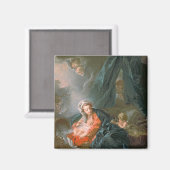 Madonna und Kind, 18. Jahrhundert Magnet (Vorderseite/Rückseite)