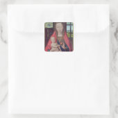 Madonna und Kind 2 Quadratischer Aufkleber (Tasche)